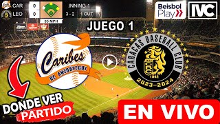 Caribes de Anzoátegui vs Leones del Caracas EN VIVO donde ver y a que hora juega LVBP hoy 2023 2024 [upl. by Ebberta]