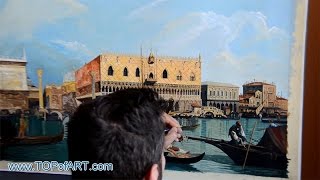 Canaletto  Piazzetta and the Doges Palace  Art Reproduction Oil Painting [upl. by Seroled220]