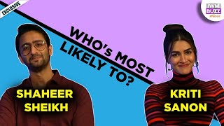 Whos Most Likely To With a Twist ft Shaheer Sheikh amp Kriti Sanon [upl. by Ful]