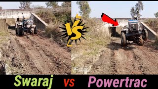 Swaraj 735xt VS Powertrac 439ds full load trolly ke sath [upl. by Tedra608]