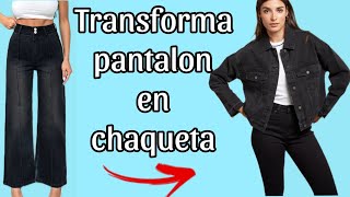 DIY TRANSFORMA UN PANTALÓN DE MEZCLILLA EN UNA CAMISA [upl. by Amek]