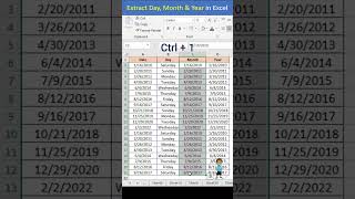 Excel Interview Question Day Month Year in Excel excel exceltips exceltutorial msexcel shorts [upl. by Suicul]