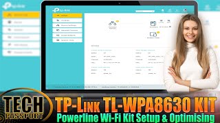 How To Setup TP LINK TLWPA8630 KIT 📶 AV1300 Gigabit Passthrough Powerline ac WiFi Optimising [upl. by Cid]