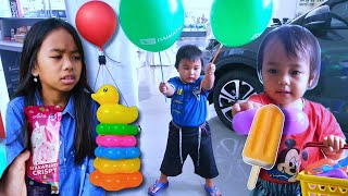 Vlog Riska Seharian Jagain Byi Lucu Rafisqy Makan Es Krim Maen Balon Masak Masakan Lihat Ikan Hias [upl. by Ailaht]