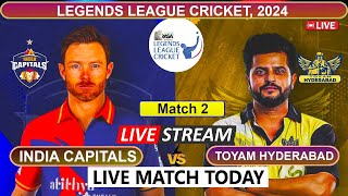 LIVE 🔴 India Capitals Vs Toyam Hyderabad  2ND T20  IC vs TH Live Score  LLC 2024 [upl. by Jane]