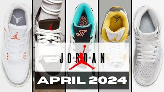 AIR JORDAN Sneaker Release in April 2024 [upl. by Joellen]