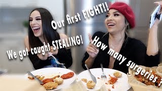 QampA READING NEGATIVE COMMENTS MUKBANG  Alondra amp Elsy [upl. by Kellda]