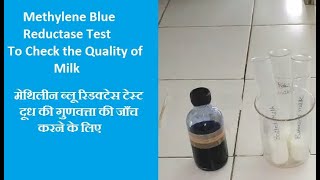 Methylene blue reductase test  Milk Quality Detection Test  MBRT  Dye Reduction Tests MBRT [upl. by Eadrahc]