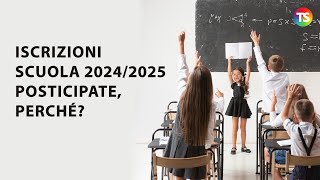 Iscrizioni scuola 20242025 posticipate rispetto al passato perché Quali conseguenze [upl. by Readus176]