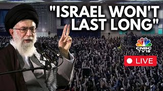 Iran’s Khamenei LIVE quotIsrael Wont Last Longquot Iran Supreme Leader in Public Sermon in Tehran N18G [upl. by Shing]