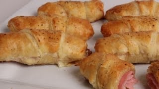 Ham and Cheese Croissants  Laura Vitale  Laura in the Kitchen Episode 322 [upl. by Fairley259]