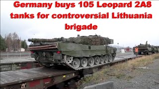 The German Federal Ministry of Defence announced the procurement of 105 Leopard 2A8 battle tanks [upl. by Akinar]