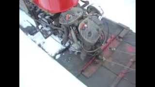 1937 Eliason Snowmobile Indian Motorcycle Engine Idealing [upl. by Leugimesoj]