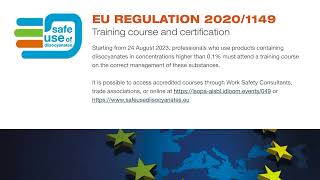 Diisocyanates everything you need to know about EU Regulation 20201149  Tover [upl. by Nimajaneb]