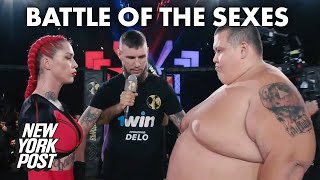 MMA gets really weird in Russia Female star destroys 530pound man  New York Post [upl. by Gasparo]