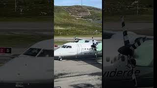 Dash8 100200 Arrival at Hammerfest Airport shorts [upl. by Britt]