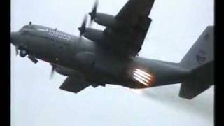 C130 Hercules Jato assisted takeoff Flares Gardermoen Norway [upl. by Ardnahs]