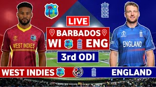 West Indies vs England 3rd ODI Live Scores  WI vs ENG 3rd ODI Live Scores amp Commentary [upl. by Eiramanad]