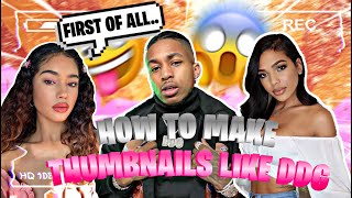 HOW TO MAKE THUMBNAILS LIKE DDG FUNNYMIKE amp FORNITE l Monique Reid [upl. by Yelahs625]