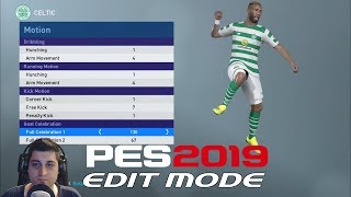 PES 2019 PC  EDIT MODE PREVIEW  New real players net settings and celebrations [upl. by Ertsevlis]