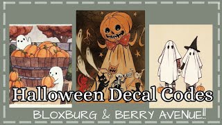 Halloween decal codes for bloxburg and berry avenue [upl. by Tirrell839]