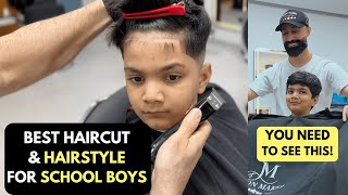 The Best Haircut amp Hairstyle For School Boys New Year Holiday Break [upl. by Bigod]