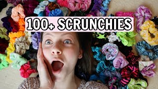 My HUGE Scrunchie Collection 100  Bethany G [upl. by Asseralc98]