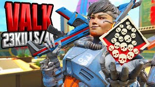 Valkyrie 23 KILLS and 4300 Damage Apex Legends Gameplay Season 18 [upl. by Aurelius390]