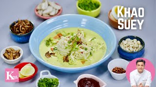 Veg Khow Suey Khao Soi Desi Style Noodles in Curry  Kunal Kapur Burmese Recipes [upl. by Olinde947]