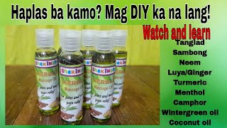 Diy Herbal Joint amp Muscles Pain Relief LinimentHaplas [upl. by Corrianne716]