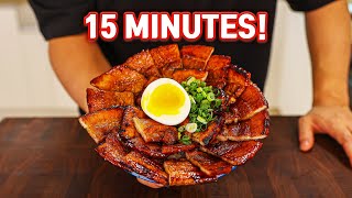 The GREATEST Japanese Rice Bowl in 15 Minutes l BUTADON [upl. by Clint]