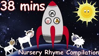 Zoom Zoom Zoom Were Going to the Moon And lots more Nursery Rhymes 38 minutes [upl. by Flossy]