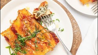 Delicious Spinach and Ricotta Cannelloni Vegetarian Recipe [upl. by Apollo]