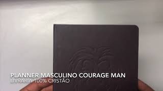 Planner  Masculino Courage  Livraria 100 Cristão [upl. by Deedahs]