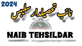 Naib Tehsildar Exam Syllabus Naib Tehsildar Posts Syllabus Balochistan Public Service Commission [upl. by Nuahsyt]