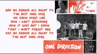 One Direction  Best Song Ever KaraokeInstrumental with lyrics [upl. by Pelson]