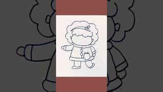 Baby doll easy drawings drawing easydrawing art dressdrawing drawingtutorial kiddraws [upl. by Moffitt]