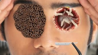 ASMR Eye Ki Treatment  ASMR Deep Cleaning the Infected Eye man [upl. by Nyvets431]