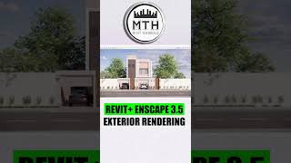 Revit  Enscape 35 Exterior Rendering shorts [upl. by Jessee]