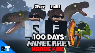 We Survived 100 Days On Jurassic Island in Minecraft Hardcore [upl. by Llennahc188]