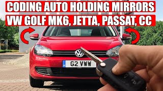 Coding auto folding side mirrors VW Golf MK6 Mk7 GTI Jetta Passat B7 CC in 3 steps using VCDS [upl. by Elliot595]