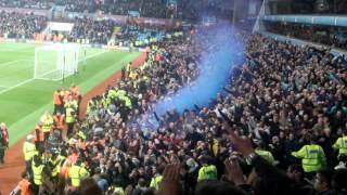 Aston Villa V Birmingham City  Villa Fans Celebrate Rudy Gestedes Goal [upl. by Ubald]