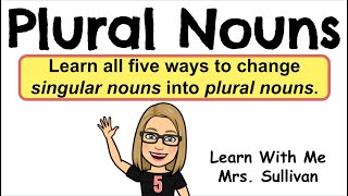 Plural Nouns Learn all 5 ways to make singular nouns plural [upl. by Mcgill]