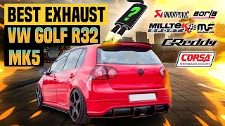 VW Golf R32 Exhaust Sound MK5 🔥 ModifiedReviewAccelerationModsUpgradeBorlaMagnaflowScorpion [upl. by Mirth340]