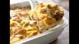 Hash Brown Breakfast Casserole with Sausage and Bacon  Awesome [upl. by Notreb]