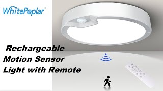 WhitePoplar Rechargeable Motion Sensor Closet Light with Remote [upl. by Akimahc]