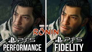 Rise of the Ronin Performance vs Fidelity Graphics Comparison [upl. by Anaujnas]