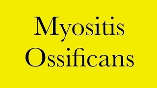 Pathology Myositis Ossificans [upl. by Acassej]