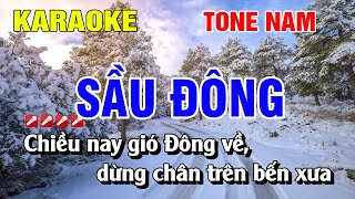 Karaoke Sầu Đông Tone Nam Nhạc Sống Dễ Hát  Nguyễn Linh [upl. by Plante]