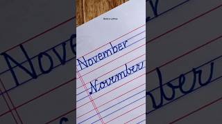 Writing November in print and cursive style shortsfeed handwriting november printwriting [upl. by Orgell]